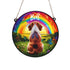 Beagle Rainbow Bridge Personalised Stained Glass Effect Suncatcher